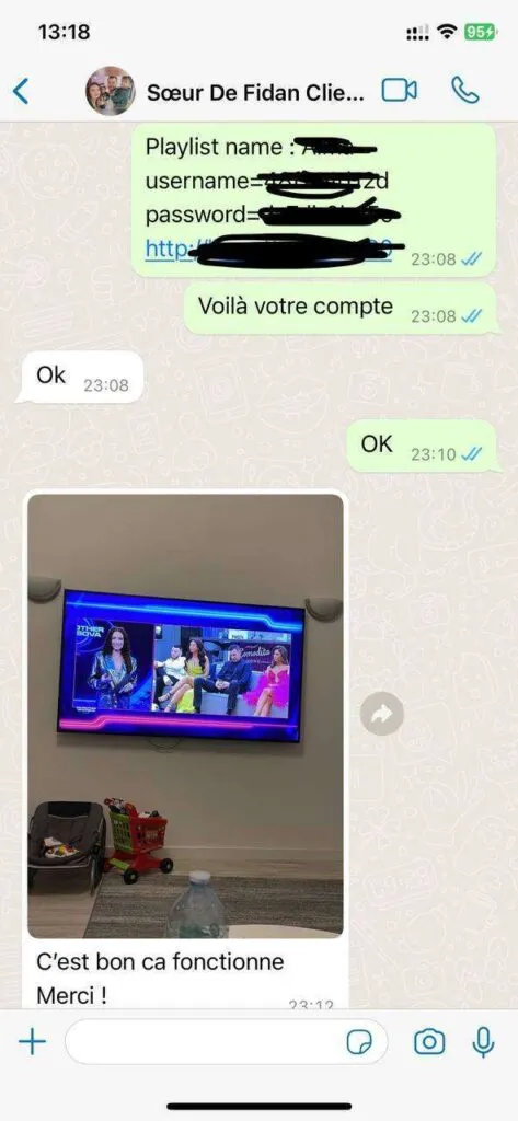 Voorbeeld van IPTV ondersteuning via WhatsApp 6
